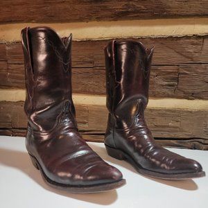Lucchese Classics Handmade Leather Western Cowboy Boots Men's 9 1/2 Brown